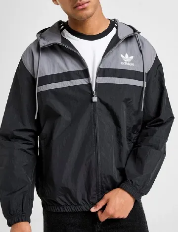 Geaca Adidas, negru/gri