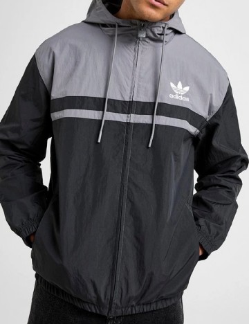 Geaca Adidas, negru/gri
