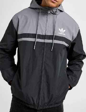 Geaca Adidas, negru/gri