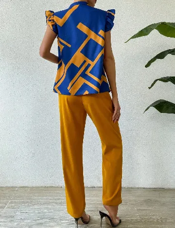 Compleu SHEIN, mustar/albastru