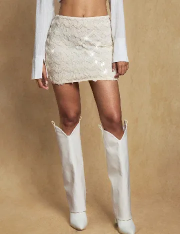 Fusta SHEIN, ecru