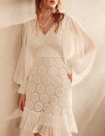 Rochie scurta Anewsta, alb