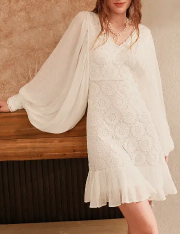 Rochie scurta Anewsta, alb