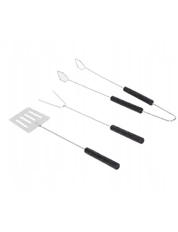 Set ustensile pentru gratar 3 bucati A.I.&E., argintiu