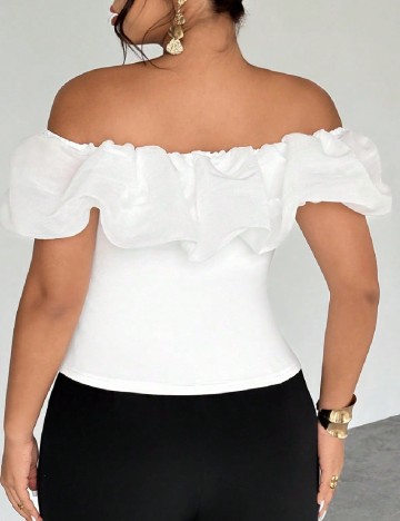 Bluza SHEIN CURVE, alb