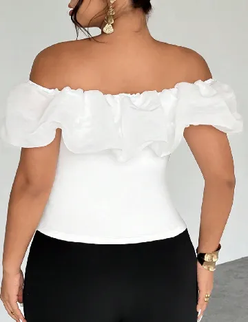 Bluza SHEIN CURVE, alb