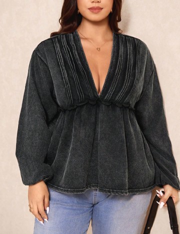 Bluza SHEIN CURVE, gri