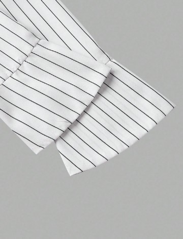 Camasa SHEIN, alb/gri inchis