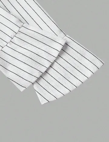 Camasa SHEIN, alb/gri inchis