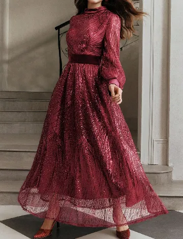 Rochie lunga Anewsta, visiniu