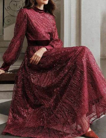 Rochie lunga Anewsta, visiniu