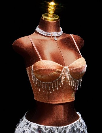 Top SHEIN, portocaliu