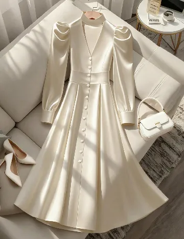 Rochie medie SHEIN, crem