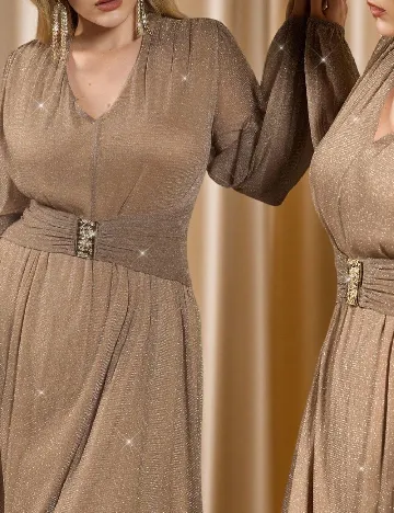 Rochie lunga SHEIN CURVE, maro