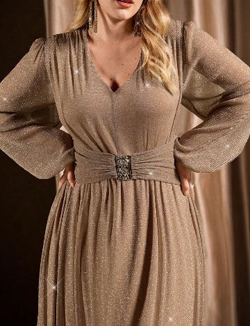 Rochie lunga SHEIN CURVE, maro