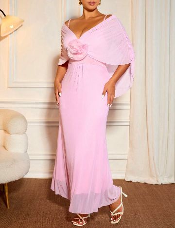 Rochie lunga SHEIN CURVE, roz