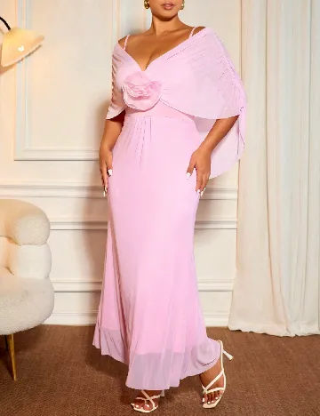 Rochie lunga SHEIN CURVE, roz