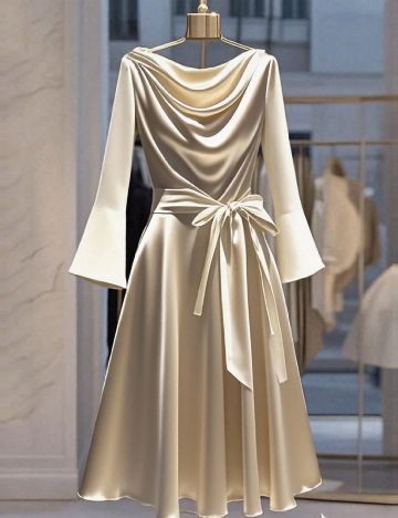 Rochie medie SHEIN, crem