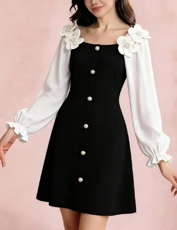 Rochie Shein Kids, alb/negru