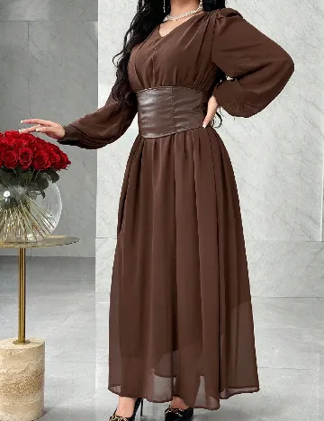 Rochie lunga SHEIN, maro