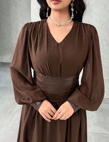 Rochie lunga SHEIN, maro