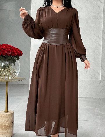 Rochie lunga SHEIN, maro