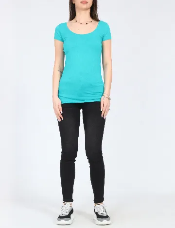 Tricou Pull&Bear, turcoaz