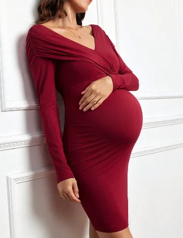 Rochie scurta SHEIN Maternity, rosu