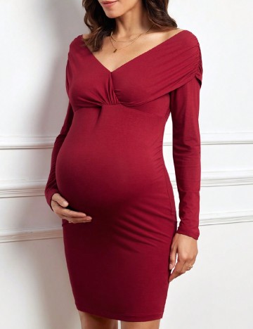 Rochie scurta SHEIN Maternity, rosu