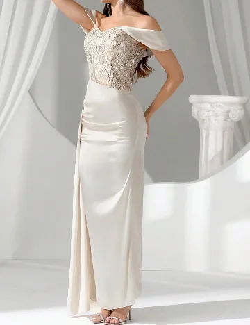 Rochie lunga SHEIN, crem