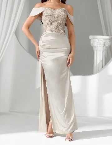 Rochie lunga SHEIN, crem