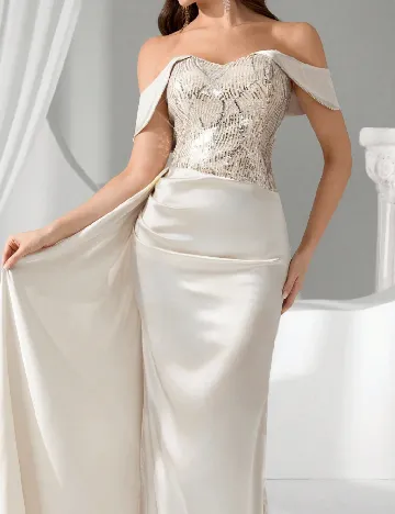 Rochie lunga SHEIN, crem