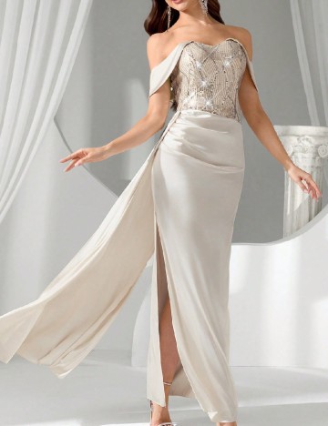 Rochie lunga SHEIN, crem