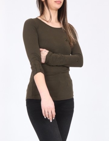 Bluza Bershka, verde inchis