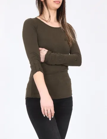 Bluza Bershka, verde inchis