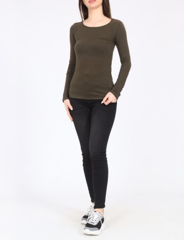 Bluza Bershka, verde inchis