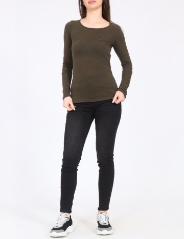 Bluza Bershka, verde inchis