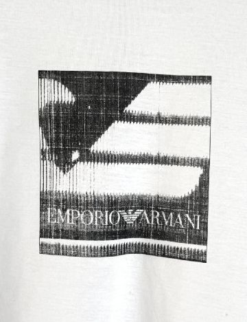Tricou Oversize Emporio Armani, alb
