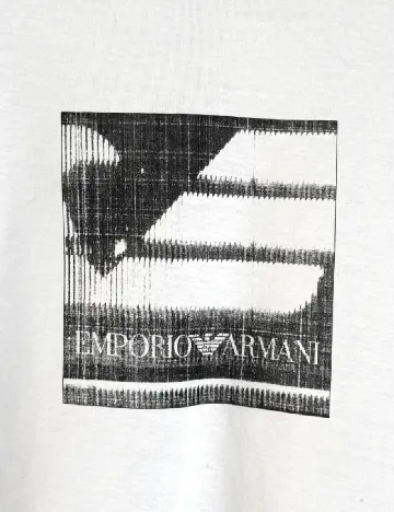 Tricou Oversize Emporio Armani, alb