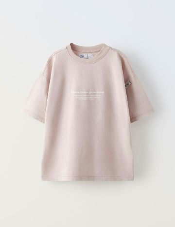 Tricou Zara, roz pal