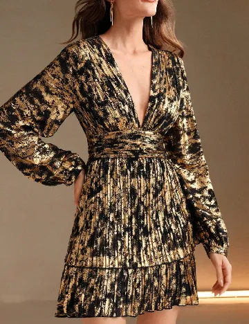 Rochie scurta Anewsta, auriu