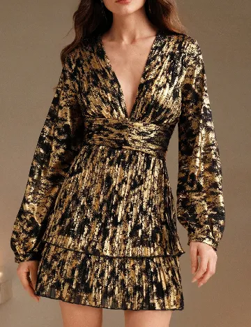 Rochie scurta Anewsta, auriu