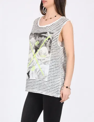 Maiou Pull&Bear, alb/negru