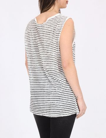 Maiou Pull&Bear, alb/negru