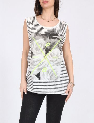 Maiou Pull&Bear, alb/negru