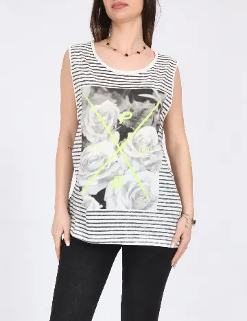 Maiou Pull&Bear, alb/negru