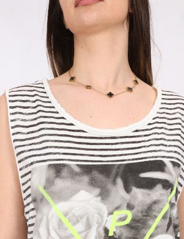 Maiou Pull&Bear, alb/negru