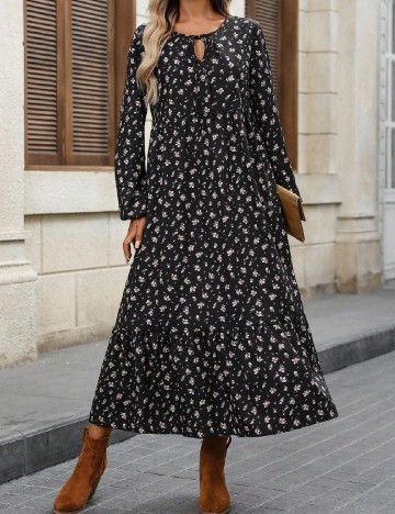 Rochie lunga Emery Rose, negru