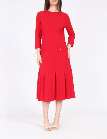 Rochie medie Vila, rosu
