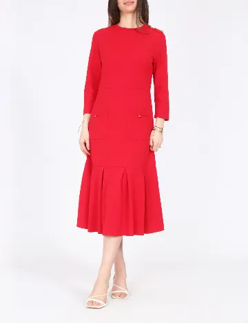 Rochie medie Vila, rosu